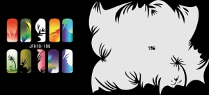 Šablona na nehty (airbrush nail art) Fengda JFH10-196
