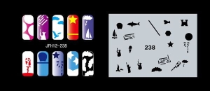 Šablona na nehty (airbrush nail art) Fengda JFH12-238