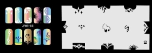 Šablona na nehty (airbrush nail art) Fengda JFH05-083