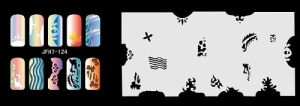 Šablona na nehty (airbrush nail art) Fengda JFH07-124