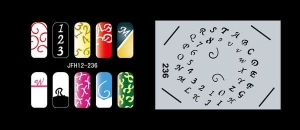 Šablona na nehty (airbrush nail art) Fengda JFH12-236