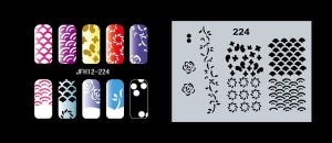 Šablona na nehty (airbrush nail art) Fengda JFH12-224