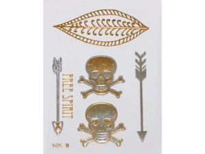 Gold Silver | Metallic Jewelry Tattoo SADA OBTISKŮ W-204 (8x10cm)