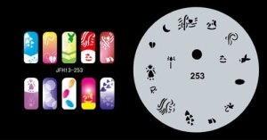 Šablona na nehty (airbrush nail art) Fengda JFH13-253