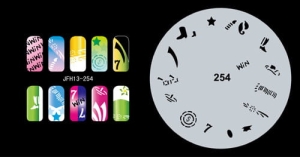 Šablona na nehty (airbrush nail art) Fengda JFH13-254