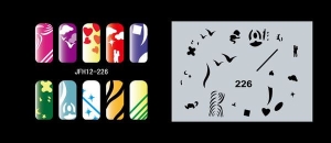 Šablona na nehty (airbrush nail art) Fengda JFH12-226