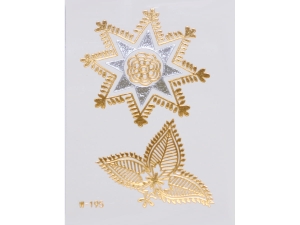 Gold Silver | Metallic Jewelry Tattoo SADA OBTISKŮ W-195 (8x10cm)