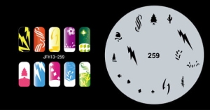 Šablona na nehty (airbrush nail art) Fengda JFH13-259