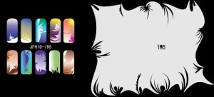 Šablona na nehty (airbrush nail art) Fengda JFH10-195