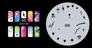 Šablona na nehty (airbrush nail art) Fengda JFH13-256