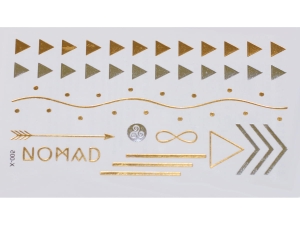 Gold Silver | Metallic Jewelry Tattoo SADA OBTISKŮ X-005 (15x9cm)