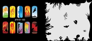 Šablona na nehty (airbrush nail art) Fengda JFH10-183
