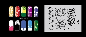 Šablona na nehty (airbrush nail art) Fengda JFH11-207