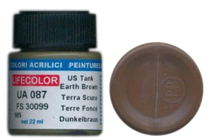 Barva LifeColor UA087 mimetic US tank earth brown (22ml)