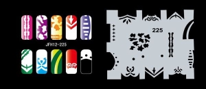 Šablona na nehty (airbrush nail art) Fengda JFH12-225