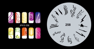 Šablona na nehty (airbrush nail art) Fengda JFH13-258