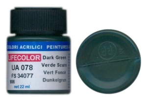 Barva LifeColor UA078 mimetic dark green (22ml)