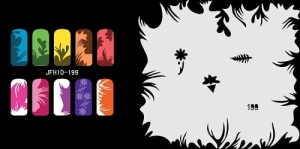 Šablona na nehty (airbrush nail art) Fengda JFH10-199