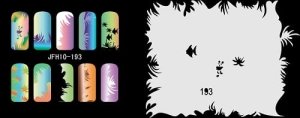 Šablona na nehty (airbrush nail art) Fengda JFH10-193