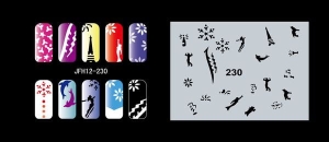 Šablona na nehty (airbrush nail art) Fengda JFH12-230