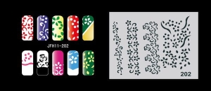Šablona na nehty (airbrush nail art) Fengda JFH11-202