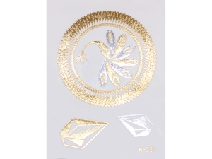 Gold Silver | Metallic Jewelry Tattoo SADA OBTISKŮ W-221 (8x10cm)