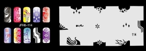 Šablona na nehty (airbrush nail art) Fengda JFH06-114