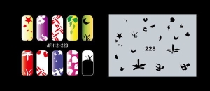 Šablona na nehty (airbrush nail art) Fengda JFH12-228