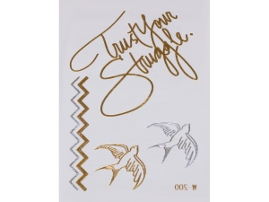 Gold Silver | Metallic Jewelry Tattoo SADA OBTISKŮ W-200 (8x10cm)