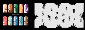 Šablona na nehty (airbrush nail art) Fengda JFH07-122