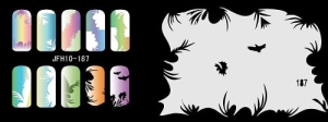 Šablona na nehty (airbrush nail art) Fengda JFH10-187