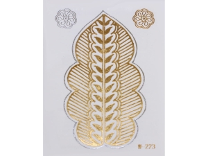 Gold Silver | Metallic Jewelry Tattoo SADA OBTISKŮ W-223 (8x10cm)