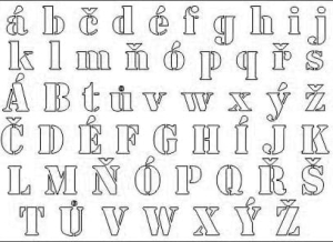 Airbrush šablona VELKÁ PÍSMENA D003