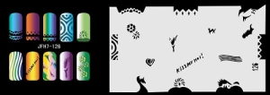 Šablona na nehty (airbrush nail art) Fengda JFH07-126