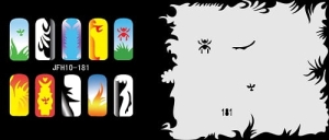 Šablona na nehty (airbrush nail art) Fengda JFH10-181