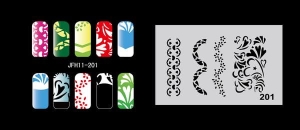 Šablona na nehty (airbrush nail art) Fengda JFH11-201