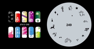 Šablona na nehty (airbrush nail art) Fengda JFH13-249