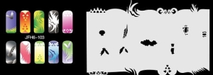 Šablona na nehty (airbrush nail art) Fengda JFH06-103