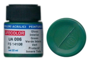 Barva LifeColor UA086 mimetic interior green (22ml)