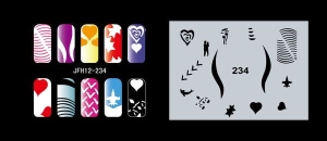 Šablona na nehty (airbrush nail art) Fengda JFH12-234