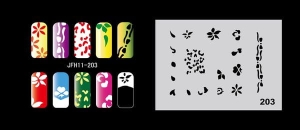 Šablona na nehty (airbrush nail art) Fengda JFH11-203